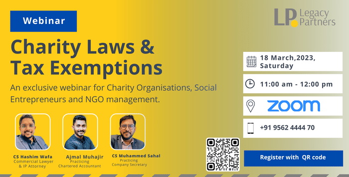 Webinar On Charity Laws And Tax Exemptions